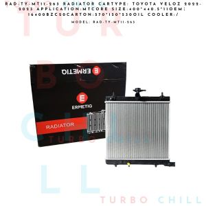RAD-TY-MT11-263 RADIATOR CARTYPE: TOYOTA VELOZ 2022-2023 APPLICATION