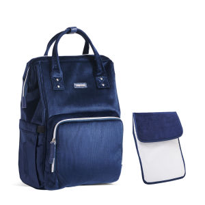 Sunveno Corduroy Diaper Backpack Fashion Baby Nappy Bag Travel Backpack Stroller Organizer Baby Care Bag for Mom Activity Gear