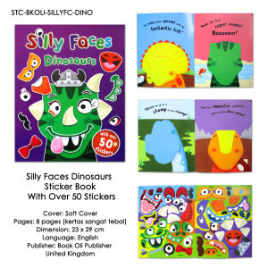 Silly Faces Animals / Dinosaurs Sticker Book With Over 50 Stickers