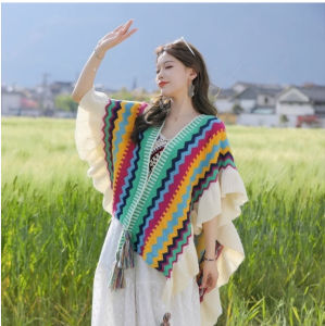 Super-Life พู่ผ้าคลุมไหล่ผู้หญิงแฟชั่นแจ๊กเก็ตการเดินทางเสื้อคลุมที่แปลกใหม่เสื้อคลุมผ้าห่มย้อนยุค