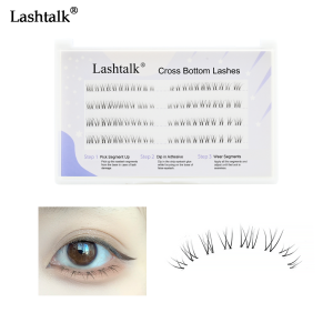 Lashtalk Handmade Lower Lashes 3D Natural Soft Comfortable Cross Bottom Eyelashes Bare Makeup Transparent Stems Freeshipping