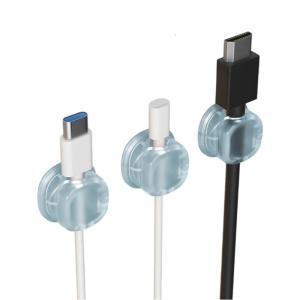 3 cái dây Clip keo Acrylic chủ sở hữu cáp cho bàn nightstand xe da nhiều bề mặt sử dụng
