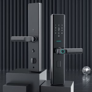 KASIDA smart door lock main door smart door knob with password fingerprint ic card key smart lock aluminum alloy fingerprint door knob electronic door lock  for home hotel bedroom