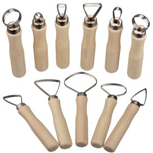 【Mi Art Supplies】White Pottery Clay Pottery Clay Tools Kit Sculpting Clay Tool Includes Cutting Modeling Trimming