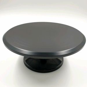 💥 แป้นหมุนแต่งหน้าเค้กสีดำ 30cm หมุนลื่นมาก แท่นหมุนแข็งแรง