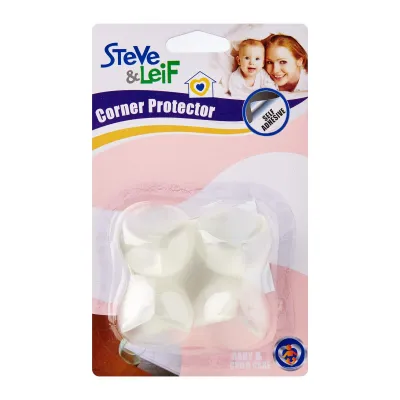 Steve & Leif Round Corner Protectors Clear 4Pcs - Baby Safety - Bundle Of 2