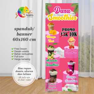 Cetak Spanduk Banner Smoothies Promo