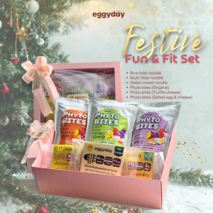 Eggday New Year 2026 Healthy Gift Box | Festive Fun & Fit set เส้นโปรตีน 3 สูตร + ผักอบกรอบ 3 รสชาติ