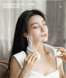 Quạt Đeo Cổ Mini Cao cấp  Quạt Treo Cổ Không Cánh Chính Hãng Phong Cách Hiện Đại Trẻ Trung Biên Độ Thổi 360 Độ