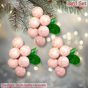 Believe 3pcs/set Xmass Decoration Sale: Premium Christmas Flower StickArtificial Red Berries DecorationsCherry Christmas Decorations WhiteXmas Tree Decor with Christmas Flowers Decorations & Christmas CherriesFestive Ideal Flower for Christmas Tree