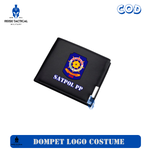 Cyber Tactical | Dompet Kulit Sintetis Lipat dengan Logo Custom SATPOL PP - Kualitas Premium & Unik