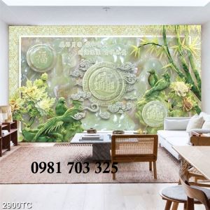 Tranh gạch 3d sứ ngọc sang trọng