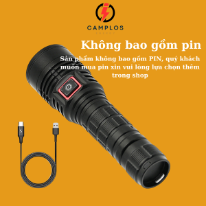 Đèn pin siêu sáng BT40 1800 lumen đèn pin cầm tay vỏ hợp kim nhôm chống nước công tắc thân với pin 21700