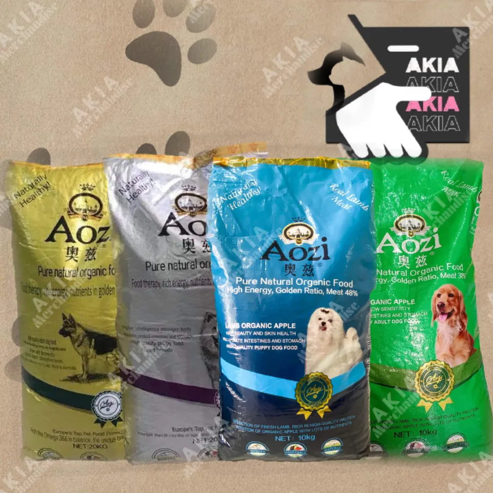 1 sack 10kg 20kg AOZI Organic Puppy or Adult Dog Food Organic