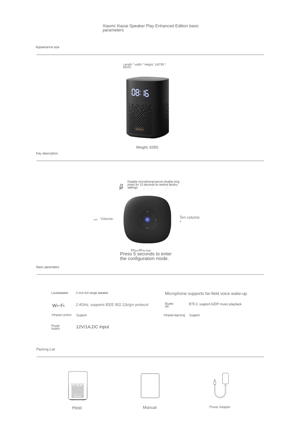 Gadgetoo Xiaomi Xiaoai Speaker Enhanced Edition With Led Digital Clock Ir Remote Gadgetoo Xiaomi Xiaoai Speaker Enhanced Edition With Led Digital Clock Ir Remote