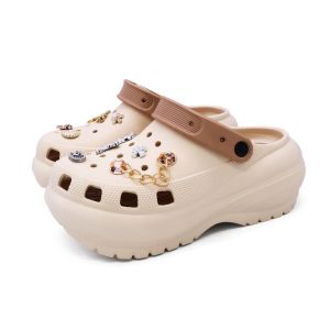 Lateny Sandal Kodok Wanita Kekinian Sandal Jelly Wanita Selop Sandal Baim Jibbitz Wedges Platform