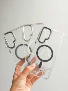 Case for Samsung s23 ultra / s25 ultra / s25+ / s23+ / s24 ultra / s24+ Hard Case Bracket Lens With Magsafe