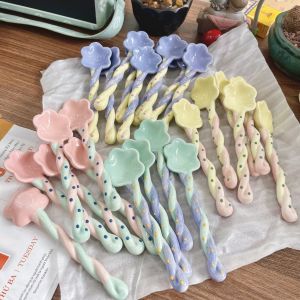 Giá Siêu Rẻ - Thìa cơm gốm sứ Bộ bát đĩa decor siêu đáng yêu cực cao cấp thìa sứ cho gia đình Xinh Yêu dễ Thương