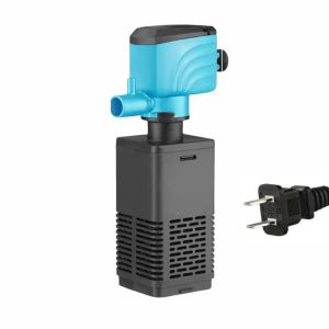 GBDSVD Silent Operation Aquarium Filter Pump Energy Efficient 3 in 1 Water Filter Pump High-Efficiency Built-in Filter Water Purification Pump Water Circulating