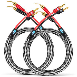 GOLLEY LION 1 Pair Pure Copper Audio Wire Banana Plug Speaker Cable