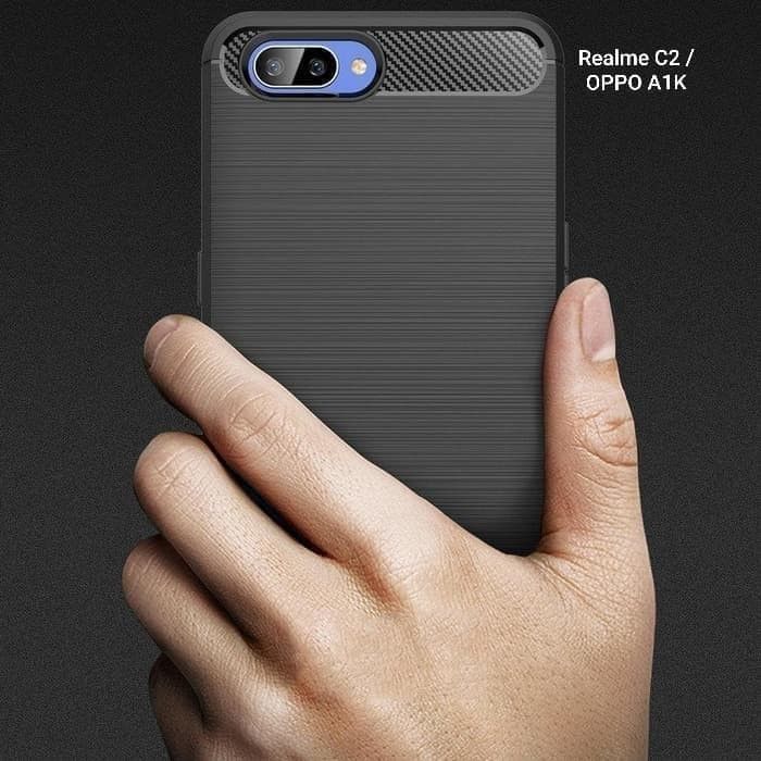 OPPO A1K A7 A12 A5S CASE IPAKY CARBON SOFTCASE SILIKON KARBON SOFT
