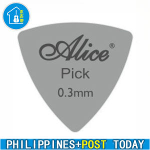 Alice Metal Guitar Pick 0.3mm Thin Durable Silver Color Professional Bass Ukelele Guitar Picks