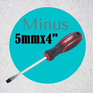 Obeng Plus Minus / Obeng Kualitas bagus 4" 6mm Gagang Plastik anti strum