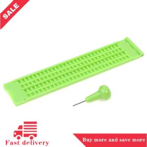[COD] Plastic Braille Writing Slate School Portable Practical With Stylus Practice