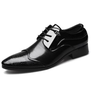 TOP MEN PH (WIDE FOOT ADD 1 SIZE) Korean Formal Business School Casual Black and Brown for men Graduation shoes for JS Prom Graduation Formal Attire and School Season