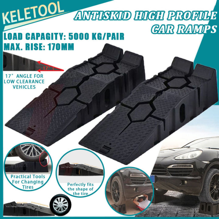 Heavy Duty Plastic Car Ramp Anti Slip Plastic Car Repair Pad Works Low ...