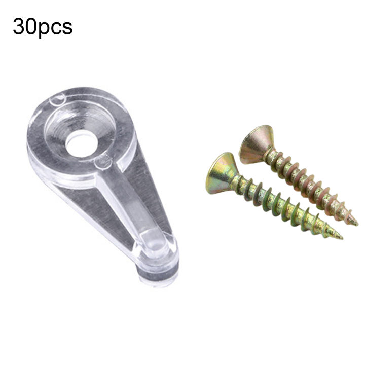 Farfi 30Pcs Glass Clips Compact Sturdy Transparent Body Practical ...