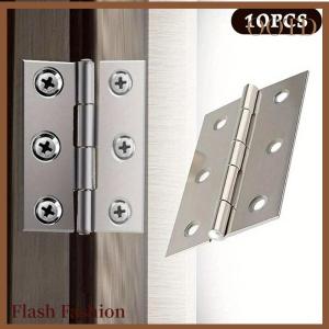 [Falsh F] 10 cái cửa thép không gỉ Bản lề cửa tủ cửa sổ hộp gỗ bản lề phẳng đồ nội thất gia đình phụ kiện phần cứng