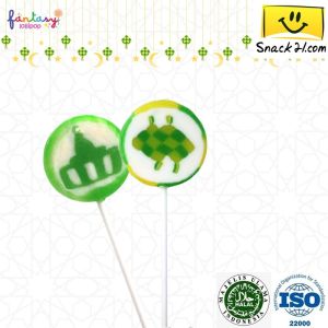 (HALAL) Snack21 Fantasy Eid Lollipop Candy - No Artificial Sweeteners - R037(D:3.5cm) - Ramadan Promotion