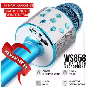 | GARANSI 14 HARI GRATIS ONGKIR  | Mic WS 858 Mikrofon Bluetooth Karaoke Wireless Microphone Smule