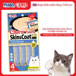 [NHẬP KHẨU THÁI - MỚI 🌟] Súp Thưởng Cho Mèo INABA CIAO Churu – Vị Cá Ngừ/Gà Với Dầu Cá 🐟 Hỗ Trợ Mượt Lông Sáng Mắt
