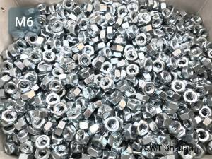 น็อตตัวเมียมิลขาวเบอร์ 10# ขนาด M6 เกลียว 1.00mm หัวน็อตประแจเบอร์ 10 แข็งแรงได้มาตรฐานน็อตไทย