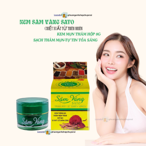 Kem Mụn Sâm Vàng Sato Thảo Dược Tinh Chất Từ Thiên Nhiên 8G