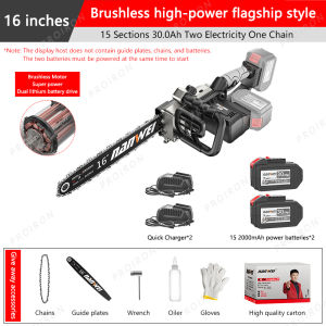Nanwei power saws Cordless Electric Chainsaw Rechargeable Outdoor Lithium Small Handheld cutting wood 16 inches