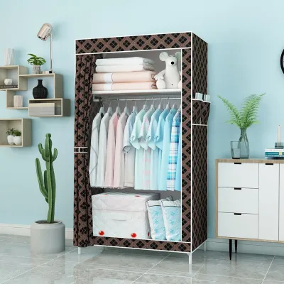 MH Fabric Wardrobe Cabinet Durable Dustproof Wardrobe Multilayer Foldable Closet Large Capacity DIY Assembly Organizer