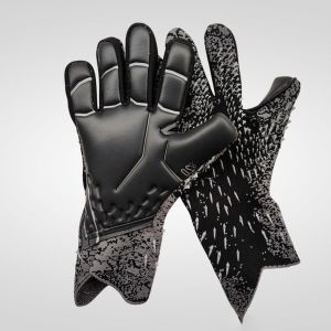BLACKON 1 Pair Anti-Slip Kids Goalie Gloves Rubber Finger Protection Goalkeeper Gloves Latex Goalkeeper Gloves Cushioning Play Football