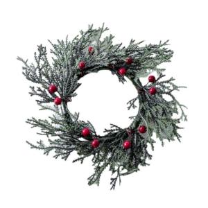 Realistc Pine Christmas Table Decor Wreath Realistc Pine Candlestick Garlands Decor Beautiful Candlestick Accent