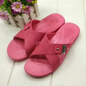 [Free Shipping] Summer New Style Solid Color Cross-Strap WomenS PVC Soft Material Non-Slip Wear-Resistant Home Sandals