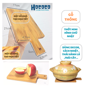 Thớt gỗ decorthớt mini bằng gỗ thông được gia công tại xưởng dùng được nhiều chức năng