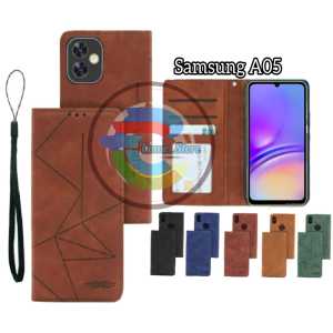 CASE FLIP MAGNET UNTUK SAMSUNG GALAXY A05 CASING DOMPET WALLET COVER LEATHER PREMIUM KULIT