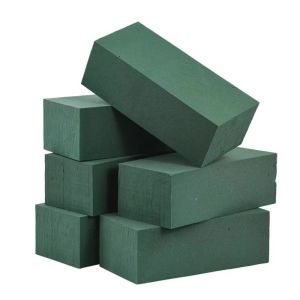 DIVATEN Green Flower Arrangement Foam Absorbent Rectangle Shape DIY Flower Holder Versatile Drying Wet Function Florist Styrofoam Blocks For Flower Arrangements