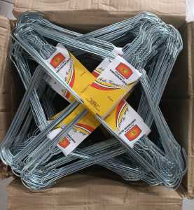 Gantungan baju besi stenlis isi 50 pcs Anti Karat/Hanger baju Kawat Stainless Tebal