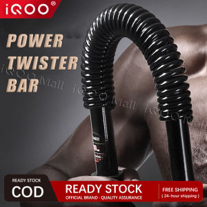 iQOO Power Twister Bar Arm Force Rod Spring Forearm Blaster Bar Arm Muscle Exercise Fitness Equipment Upper Body Exercise Arm Strengthening Workout Equipment 40/50/60kg bodybuilding chest expander
