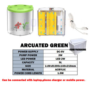 Sunsun 5L Small Fish Aquarium With Filter LED Ecology Water Fish Tank Usb Mini Nano Desktop Aquarium Goldfish Guppy Arcuated