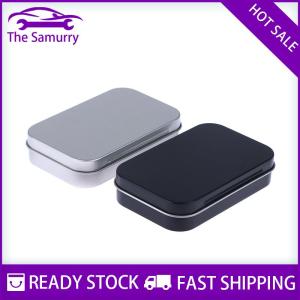 Samurry ✨Hot Sale✨ ชุดอุปกรณ์เอาตัวรอด1ชิ้นกล่องดีบุกสีเงินสีดำใส่เหรียญขนมกุญแจกล่องบุหรี่กล่องที่ปิดสนิท