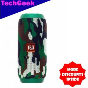 T&G TG117 Super Bass SplashProof Wireless Portable Bluetooth Speaker with Strap